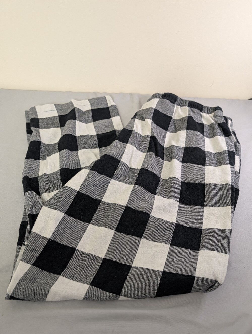 Men's Black and White Buffalo Plaid Lounge Pants